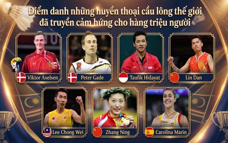 Top 10 huyền thoại cầu lông vĩ đại nhất mọi thời đại