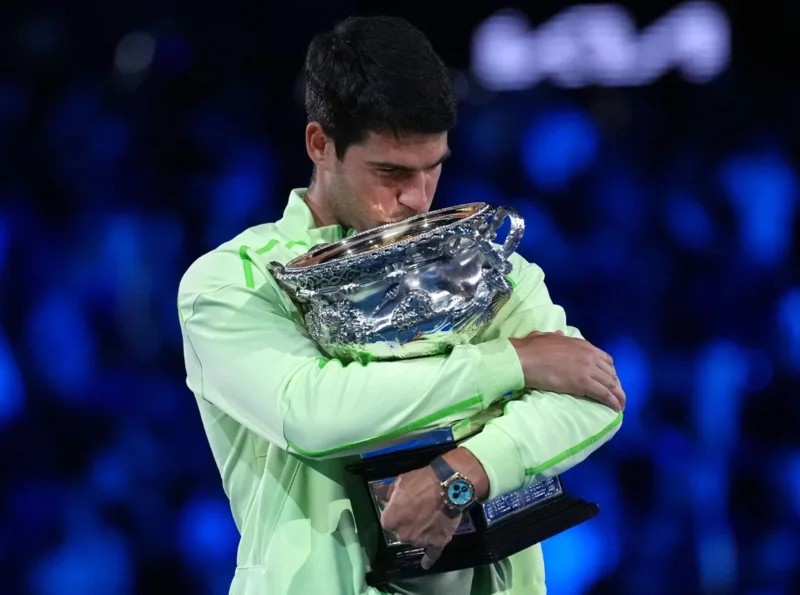 Các chức vô địch tại US Open, Wimbledon, Roland Garros và Australian Open tạo nên bộ sưu tập Grand Slam ấn tượng của Carlos Alcaraz.