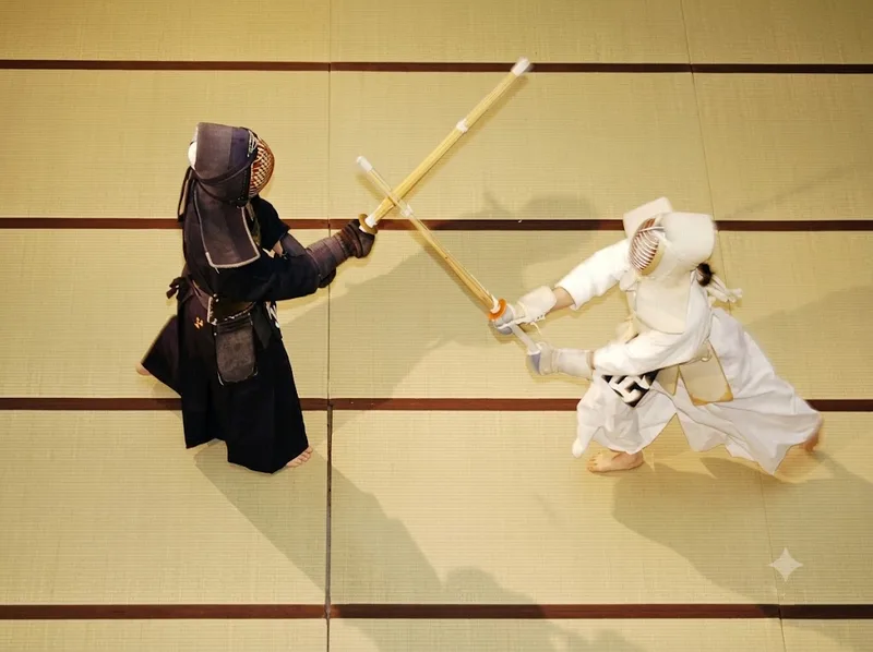 Kỹ thuật võ Kendo yêu cầu sự kết hợp giữa kiếm, cơ thể và tinh thần trong từng đòn đánh.
