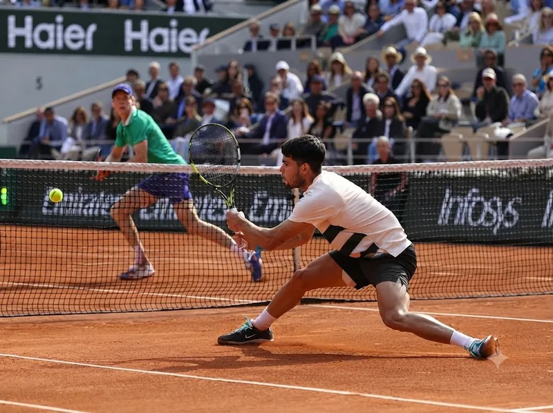 Mặt sân đất nện đặc trưng của Roland-Garros khiến bóng nảy cao và các pha bóng kéo dài, đòi hỏi tay vợt có thể lực cùng khả năng di chuyển tốt.